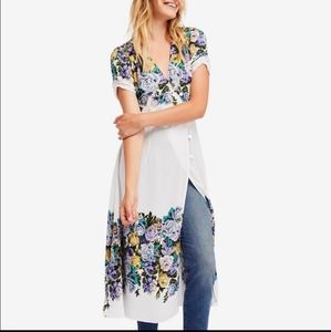 Free People Jaimie Surplice floral midi dress